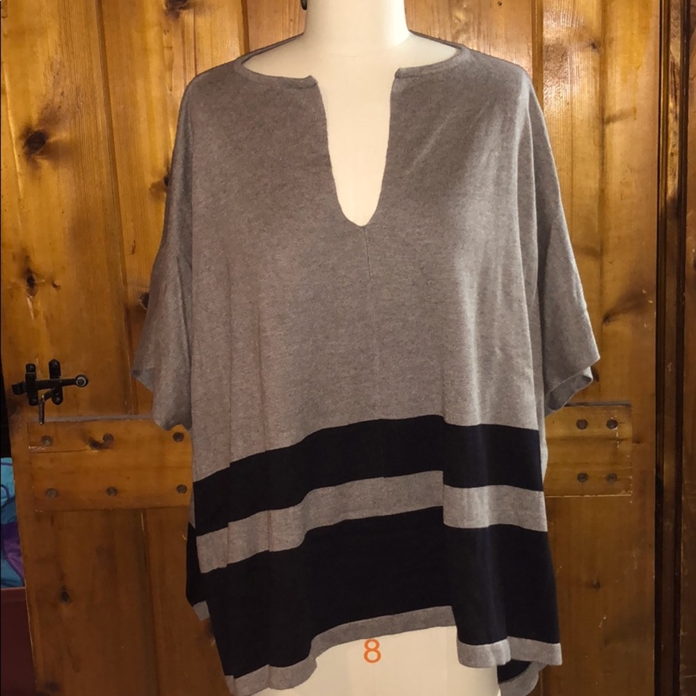 August Silk Sweater Pancho Size S